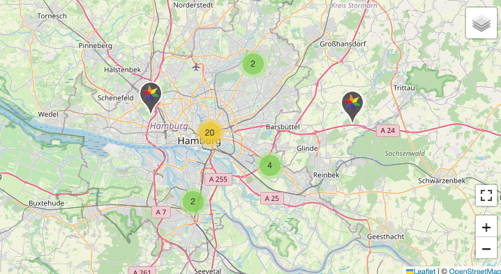 Viel Spaß mit der Karte von Hamburg